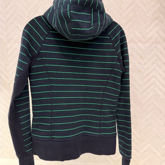 lululemon athletica Black and Green Striped Scuba Hoodie - Picture 2 of 2
